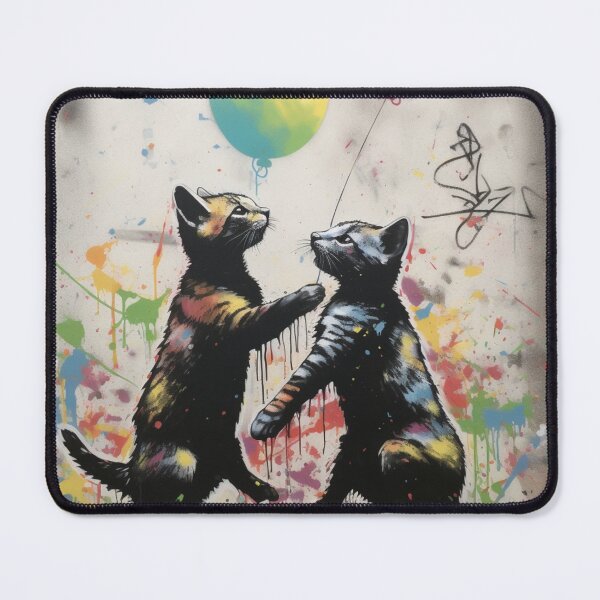 Item preview, Street Cat Art: Balloon Protest designed and sold by Cat-n-Christ.