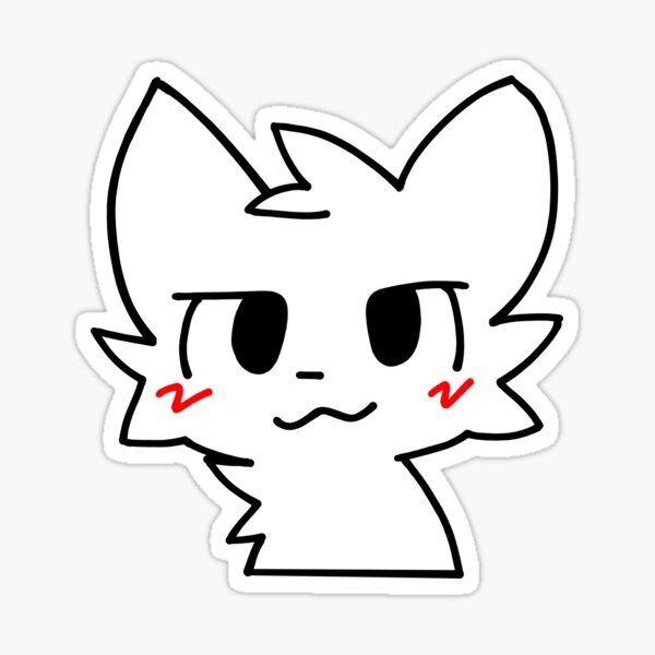 Rosy Cheeks Meow Cat Sticker