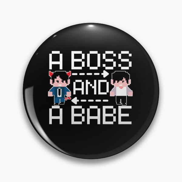 Item preview, Forcebook A boss and a babe cute pixelated design designed and sold by RecStore.