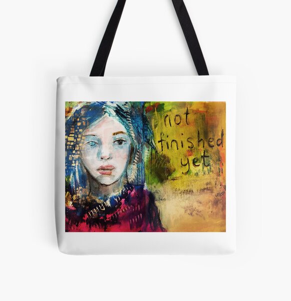 Not Finished Yet All Over Print Tote Bag