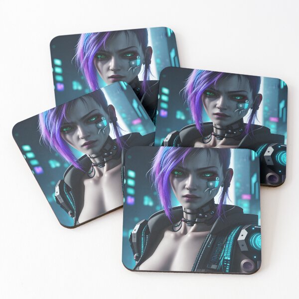 Item preview, Girl in style cyberpunk. Cyber warrior, anime Exposition number 21 designed and sold by Vegan-Cult.
