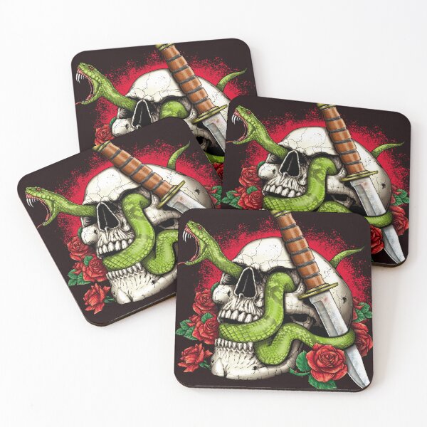 Item preview, Skull Knife Snake & Rose designed and sold by raymo442.