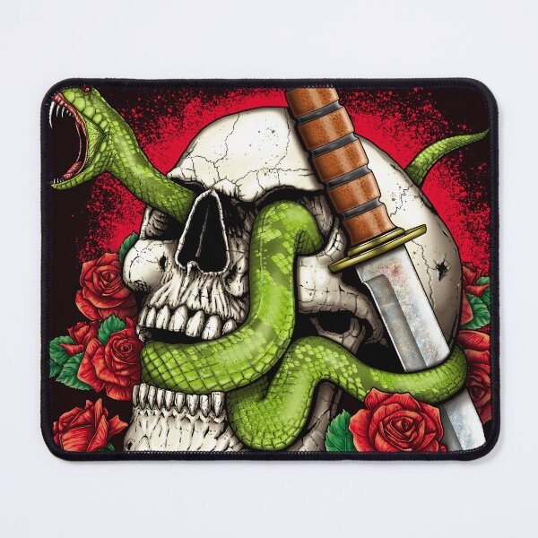Item preview, Skull Knife Snake & Rose designed and sold by raymo442.