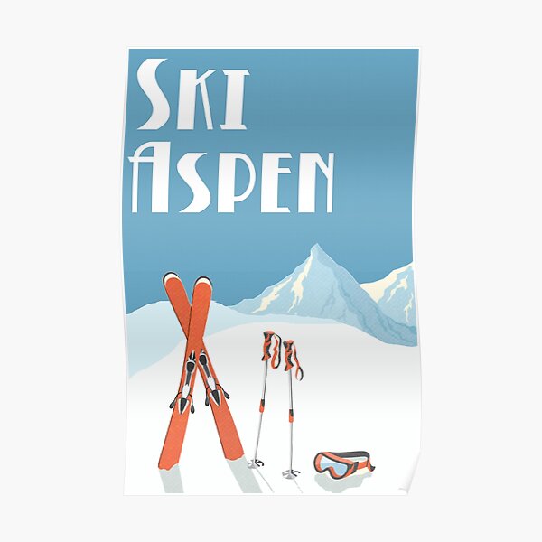 Vintage Ski Aspen Poster Poster