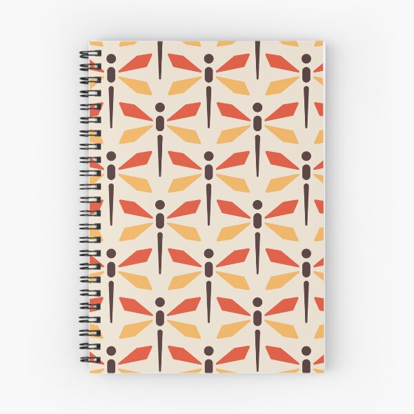 Item preview, KF 0008 D Minimalist Vintage Dragonflies 70s Modern Geometric designed and sold by KhakiFinch.