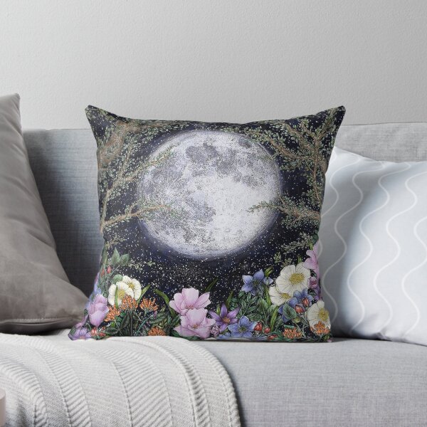 Midnight in the Garden II Throw Pillow