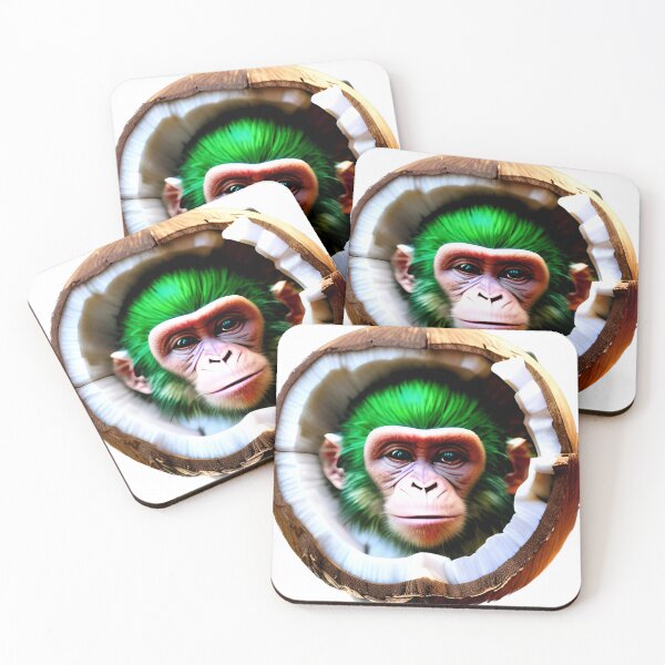 Item preview, Coconut monkey designed and sold by MatrixTattoo.