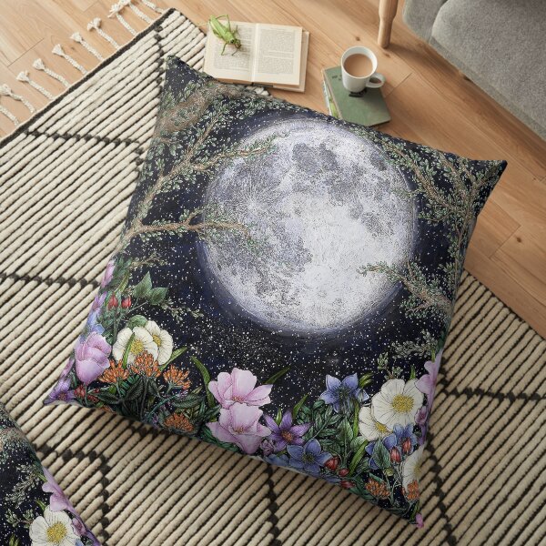Midnight in the Garden II Floor Pillow