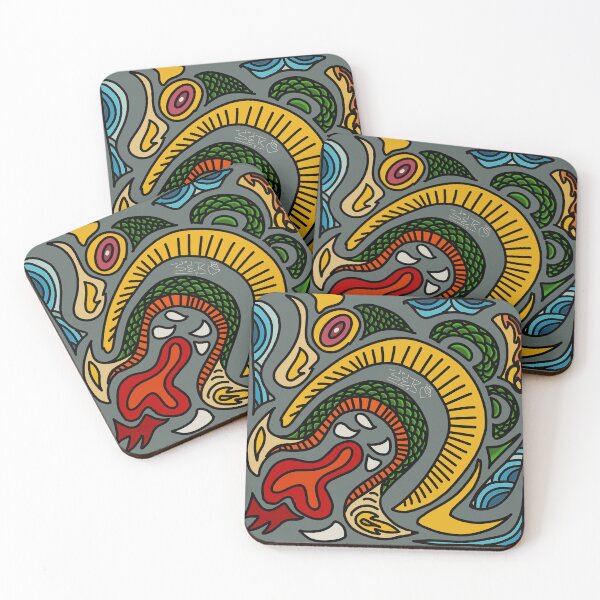 Item preview, NaKa cute serpent in sea colorful doodle art designed and sold by pisek8924.