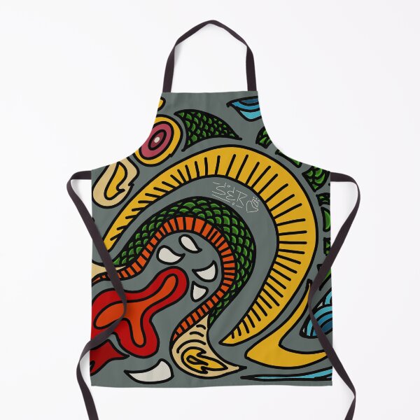 Item preview, NaKa cute serpent in sea colorful doodle art designed and sold by pisek8924.