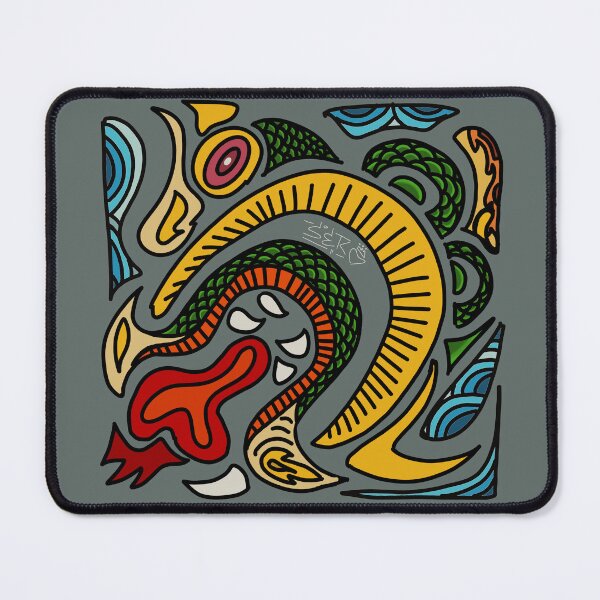 Item preview, NaKa cute serpent in sea colorful doodle art designed and sold by pisek8924.