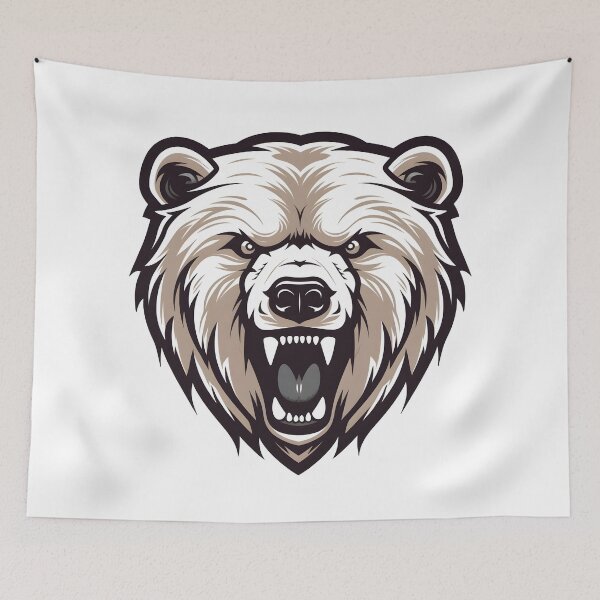 Item preview, Aggressive Grizzly - Bold Graphic Design designed and sold by aigcx.