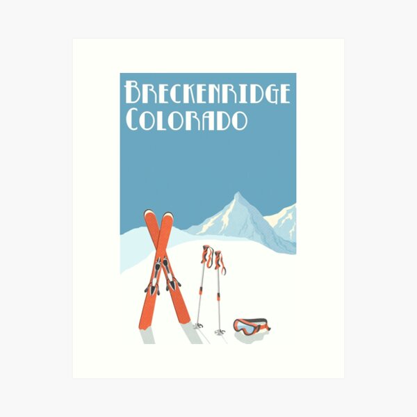 Artikel-Vorschau von Weinlese-Breckenridge-Colorado-Plakat, designt und verkauft von Claireandrewss.
