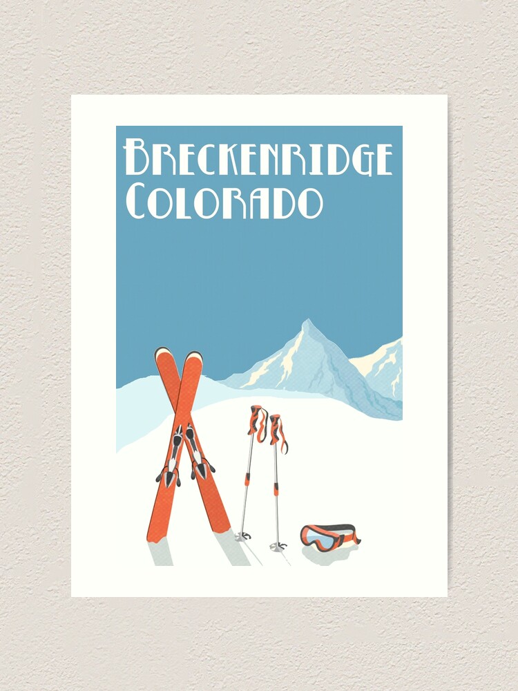 Alternate view of Vintage Breckenridge Colorado Poster Art Print