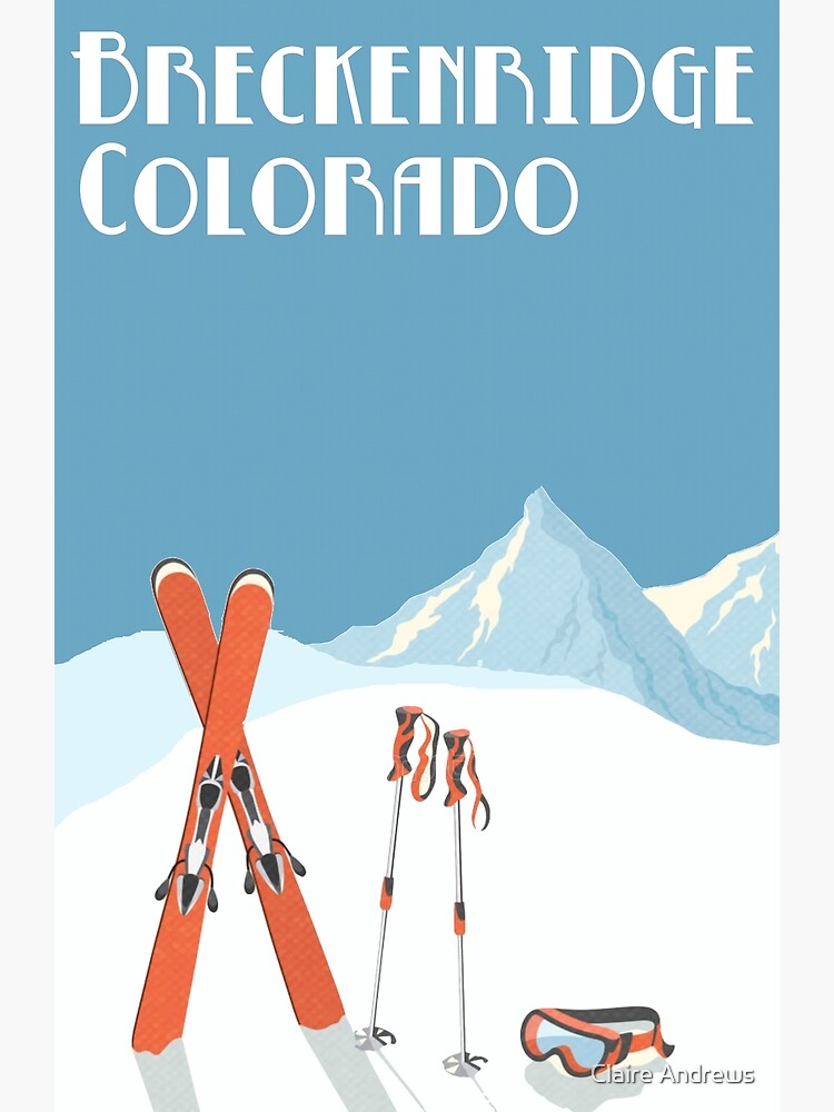 Vintage Breckenridge Colorado Poster by Claireandrewss