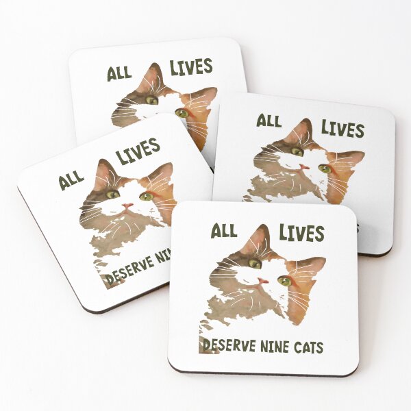 Item preview, All Lives Derserve Nine Cats Calico Cat Art designed and sold by taiche.