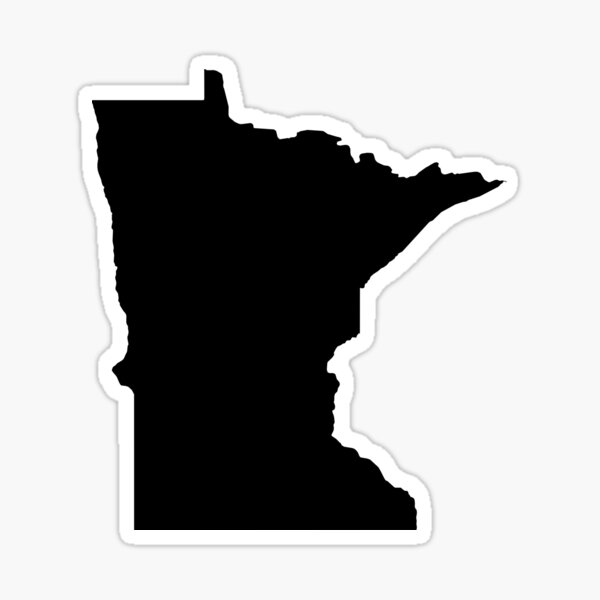 Black Minnesota Sticker