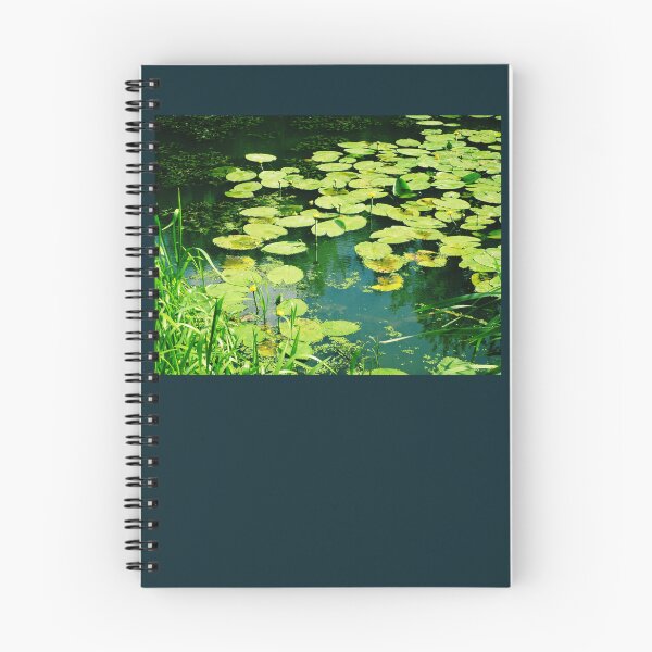 Item preview, Green water with nuphar flowers  photography | green river summer photo designed and sold by lausn.