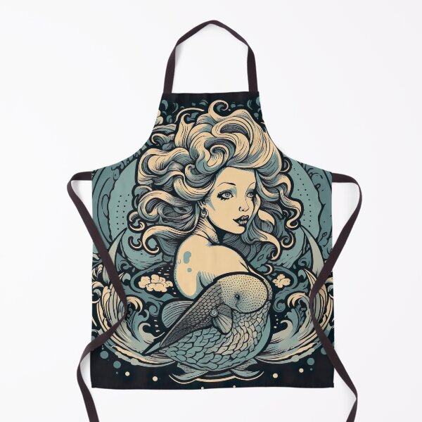 Item preview, Mermaid in tattoo style designed and sold by miss-keysmash.