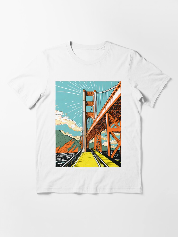 Pop Art Golden Gate Bridge Graphic Tee | Vibrant San Francisco