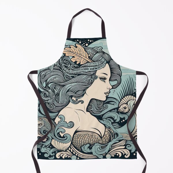 Item preview, Mermaid in tattoo style designed and sold by miss-keysmash.