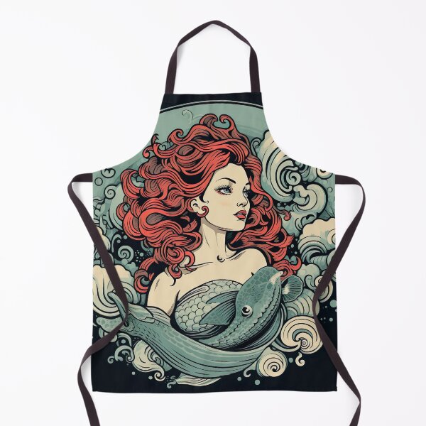 Item preview, Mermaid in tattoo style designed and sold by miss-keysmash.