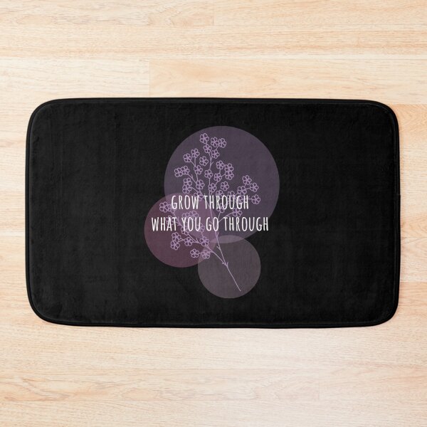 Item preview, Grow Through What You Go Through Floral Mental Health Art designed and sold by RueBennet.