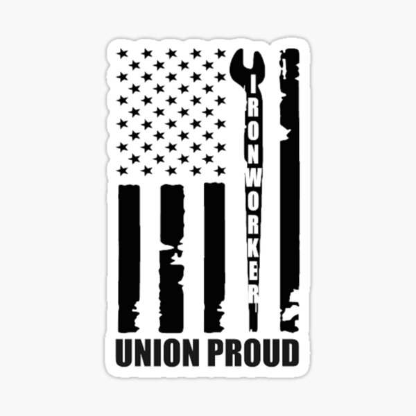 Item preview, Union Proud Ironworker American Flag designed and sold by downlowcustoms.