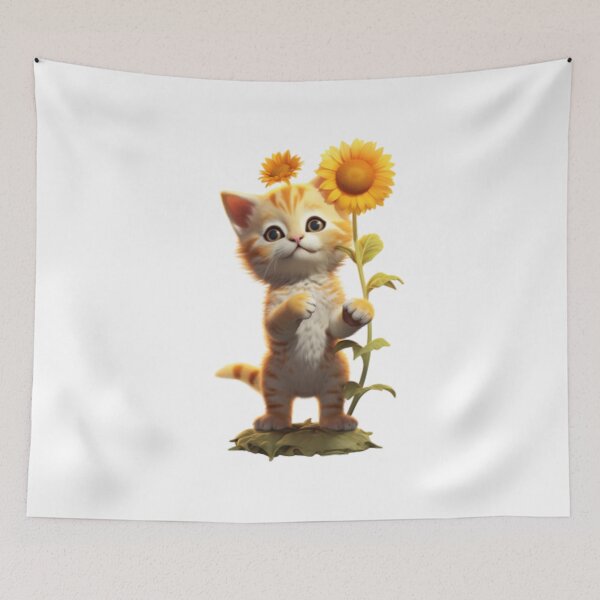 Item preview, Baby Cat Orange Chub Bloom Sunflower designed and sold by Barnissim.