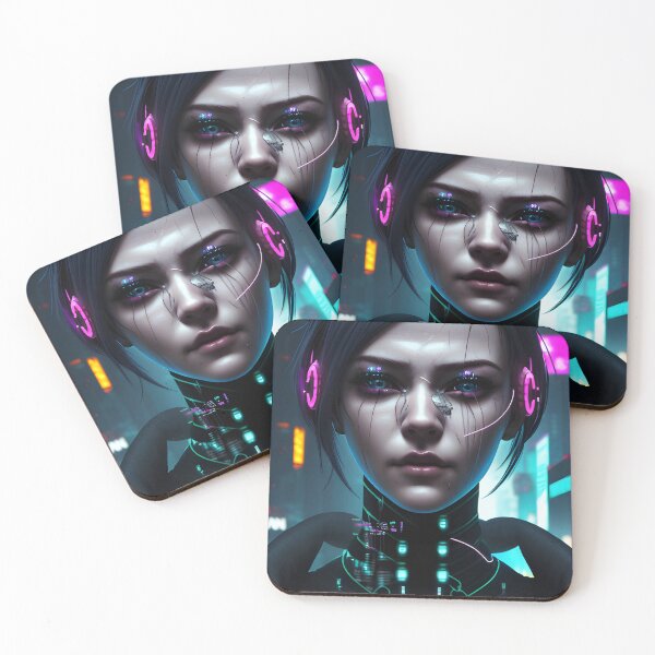 Item preview, Girl in style cyberpunk. Cyber warrior, anime Exposition number 22 designed and sold by Vegan-Cult.