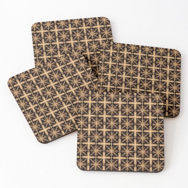 Item preview, Armenian Inspired Brown Gold and Tan Pattern designed and sold by MiracleROLArt.