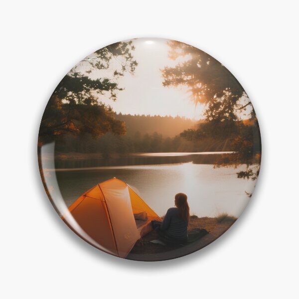Item preview, Dawn's Serenade: A Woman's Journey into Nature's Embrace | Lakeside Reverie: A Woman's Retreat into Morning Bliss | Camping at Wild designed and sold by BlareBlare.