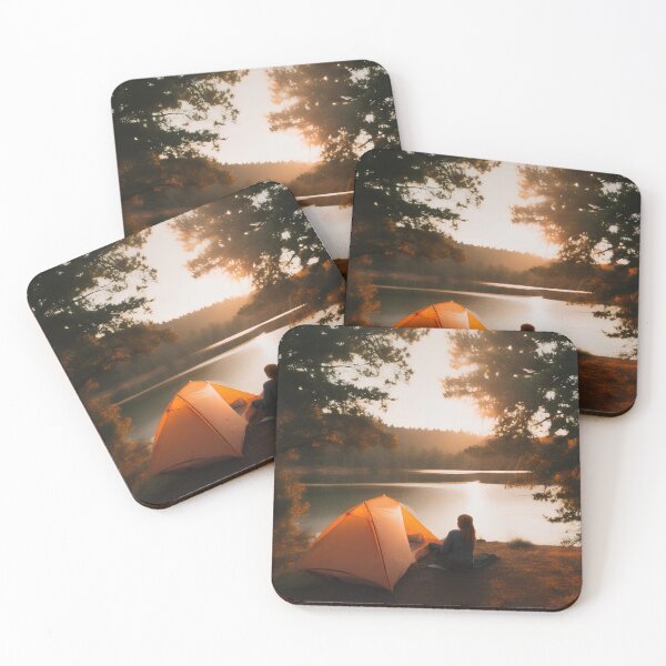 Item preview, Dawn's Serenade: A Woman's Journey into Nature's Embrace | Lakeside Reverie: A Woman's Retreat into Morning Bliss | Camping at Wild designed and sold by BlareBlare.