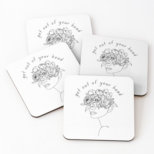Item preview, Get Out Of Your Head Mental Health Quotes designed and sold by RueBennet.