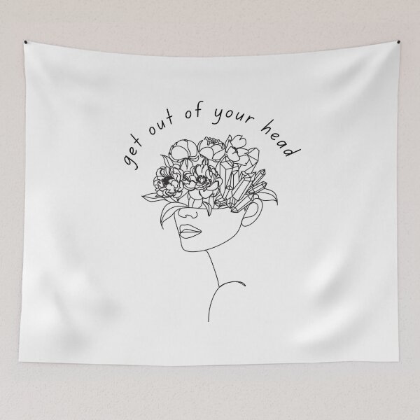 Item preview, Get Out Of Your Head Mental Health Quotes designed and sold by RueBennet.