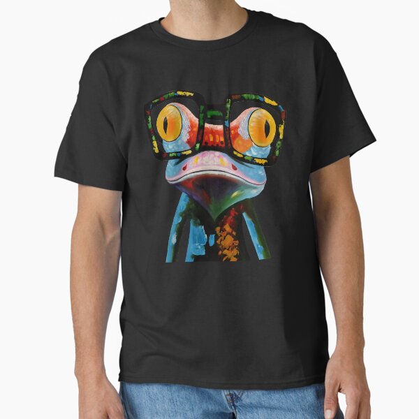Vista previa del artículo con la obra «Gafas de nerd de rana hipster», diseñado y vendido por Desireeontgome.