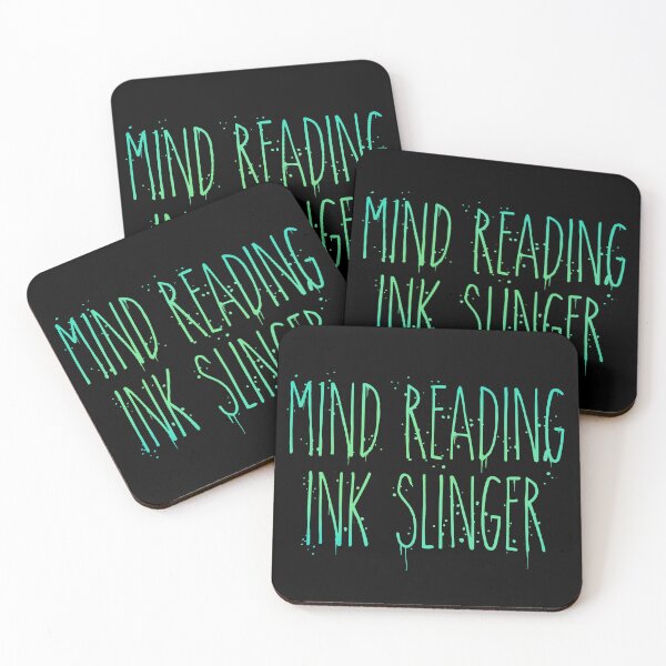 Item preview, Mind Reading Ink Slinger - Tattoo Artist - Aqua Script designed and sold by Mitch616Art.