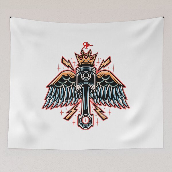 Aperçu de l'œuvre ROGUE KING MOTO TATOUAGE ART créée et vendue par Rogueclothes.