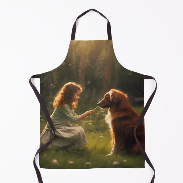 Item preview, A girl is playing with a dog designed and sold by Style-Oasis.