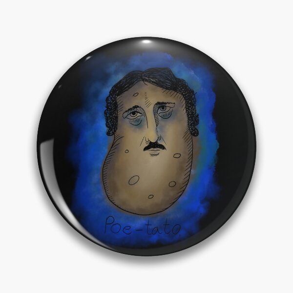 Item preview, Poe-tato Edgar Allan Poe pun watercolor designed and sold by indiVisibl.