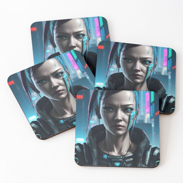 Item preview, Beautiful girl in style cyberpunk. Cyber warrior, anime Exposition number 24 designed and sold by Vegan-Cult.