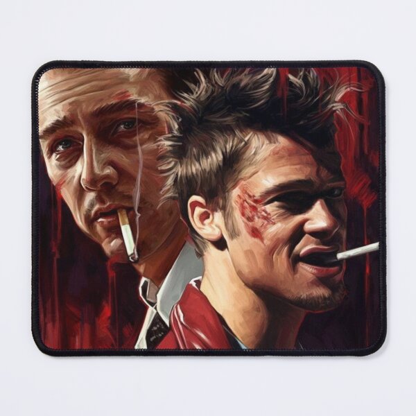 Item preview, Fight Club Tyler Durden And The Narrator Smoking Drawing designed and sold by TopThreadTrove.