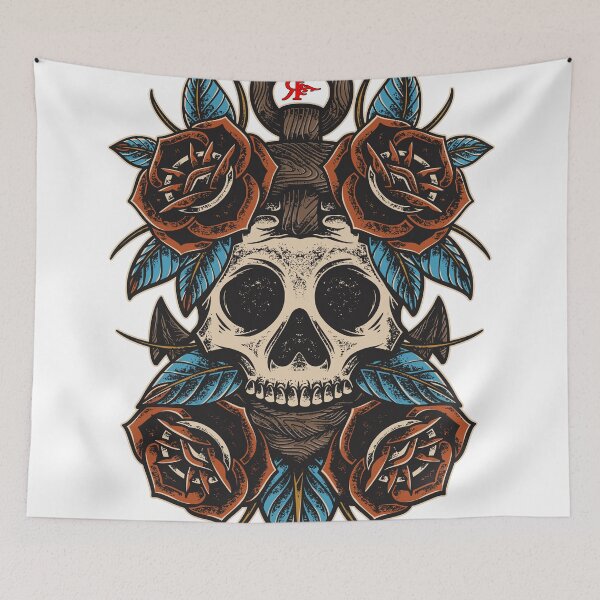 Aperçu de l'œuvre ROGUE SKULL ANCRE TATOUAGE ART créée et vendue par Rogueclothes.