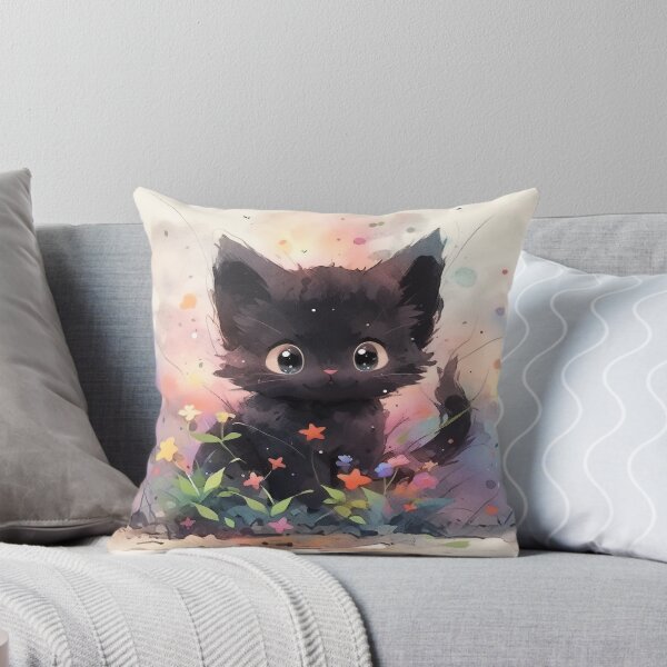 Item preview, Playful Black Cat designed and sold by dcwildfinds.