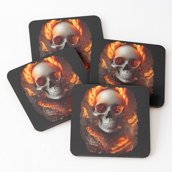 Item preview, flame skull designed and sold by Lily-Abendstern.