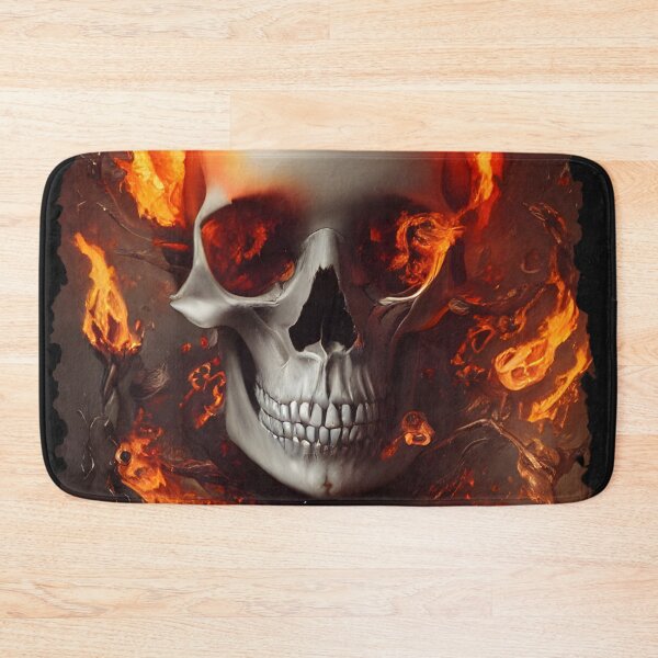 Item preview, flame skull designed and sold by Lily-Abendstern.