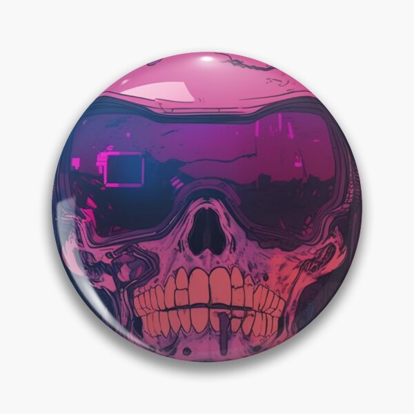 Item preview, Cyberpunk Mech Pilot Skull designed and sold by Nightarcade.