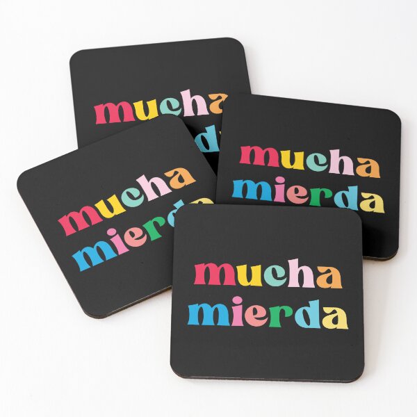 Item preview, Mucha Mierda - Colorful Typography Design - Perfect Gift for Theater Enthusiasts and Performers designed and sold by marina ralston.