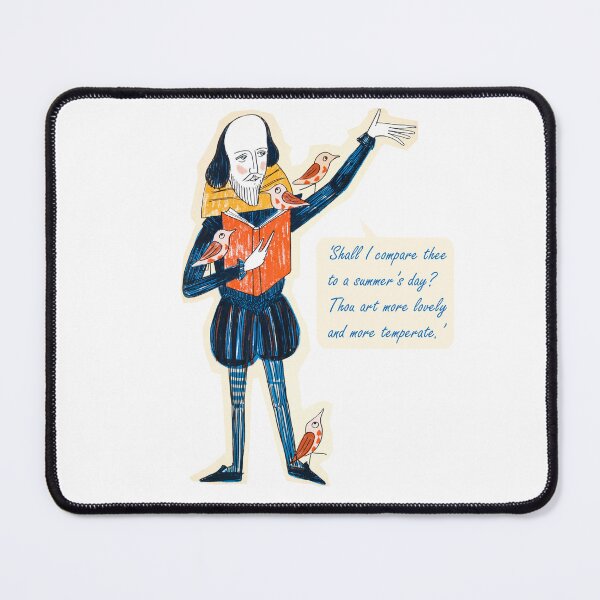 Item preview, Cute children illustration with Shakespeare reciting a poem with a book and birds designed and sold by thgalleryit.