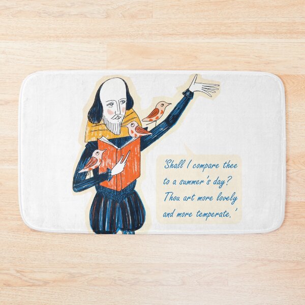 Item preview, Cute children illustration with Shakespeare reciting a poem with a book and birds designed and sold by thgalleryit.